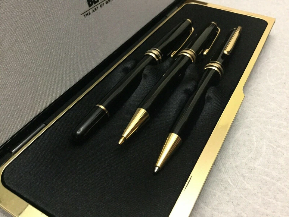 Montblanc Meisterstuck Set Ballpoint Pen  Rollerball & 0.7mm Pencil In Box Mint  - Image 4 of 4
