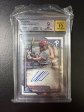 Aidan Miller 1st Bowman Auto Base - BGS 9