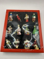 Macy's Holiday Lane Box Set of 12 Glass 2" Christmas Ornaments