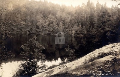 Lake Pleiad near Bread Loaf, Ripton VT Vermont RPPC Photo Postcard COPY