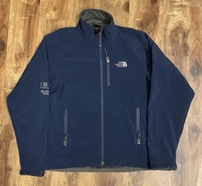 The North Face Men Sz S Apex Bionic Softshell Jacket Embroidered Navy Blue