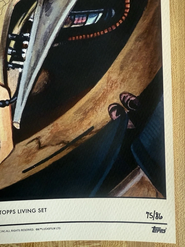 GENERAL GRAVEUS Topps Star Wars Living Set Impresión Litográfica 10x14 #75/86 Casi Nuevo/Como Nuevo Raro Foto 2 de 4