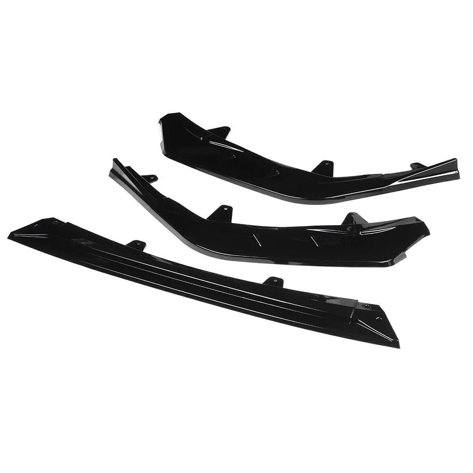 Para Toyota Corolla Sedan SE XSE 2020-2025 para-choque dianteiro divisor de lábios preto brilhante - Imagem 3 de 4