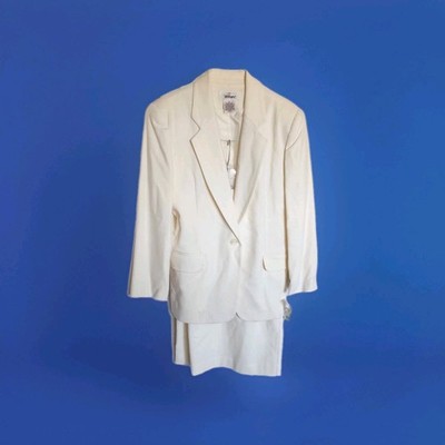 NWT Worthington Woman's Skirt Suit SZ 10 Color Cream Lined