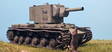 Built KV-2 Soviet Tank  and Diorama