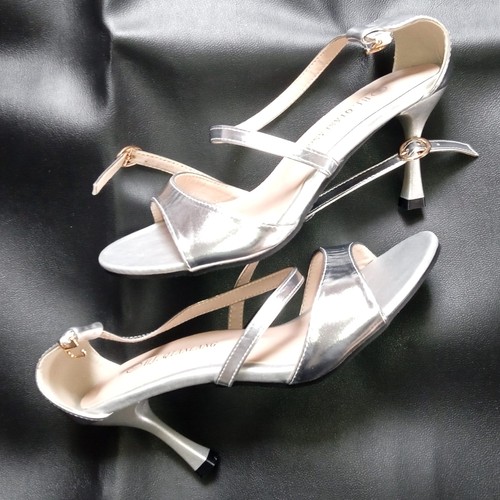 Damenschuhe sexy silberne High Heels / Sandaletten, Stilettos, Gr.38 neu + ovp - Bild 3 von 9