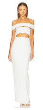 NOOKIE Naomi Gown white front cut out size S NWT $359msrp
