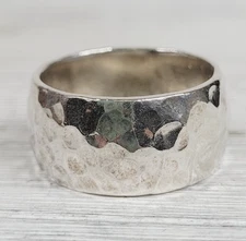 VINTAGE SILPADA HAMMERED WIDE BAND STERLING SILVER 925 RING 8 SOUTHWEST PRETTY