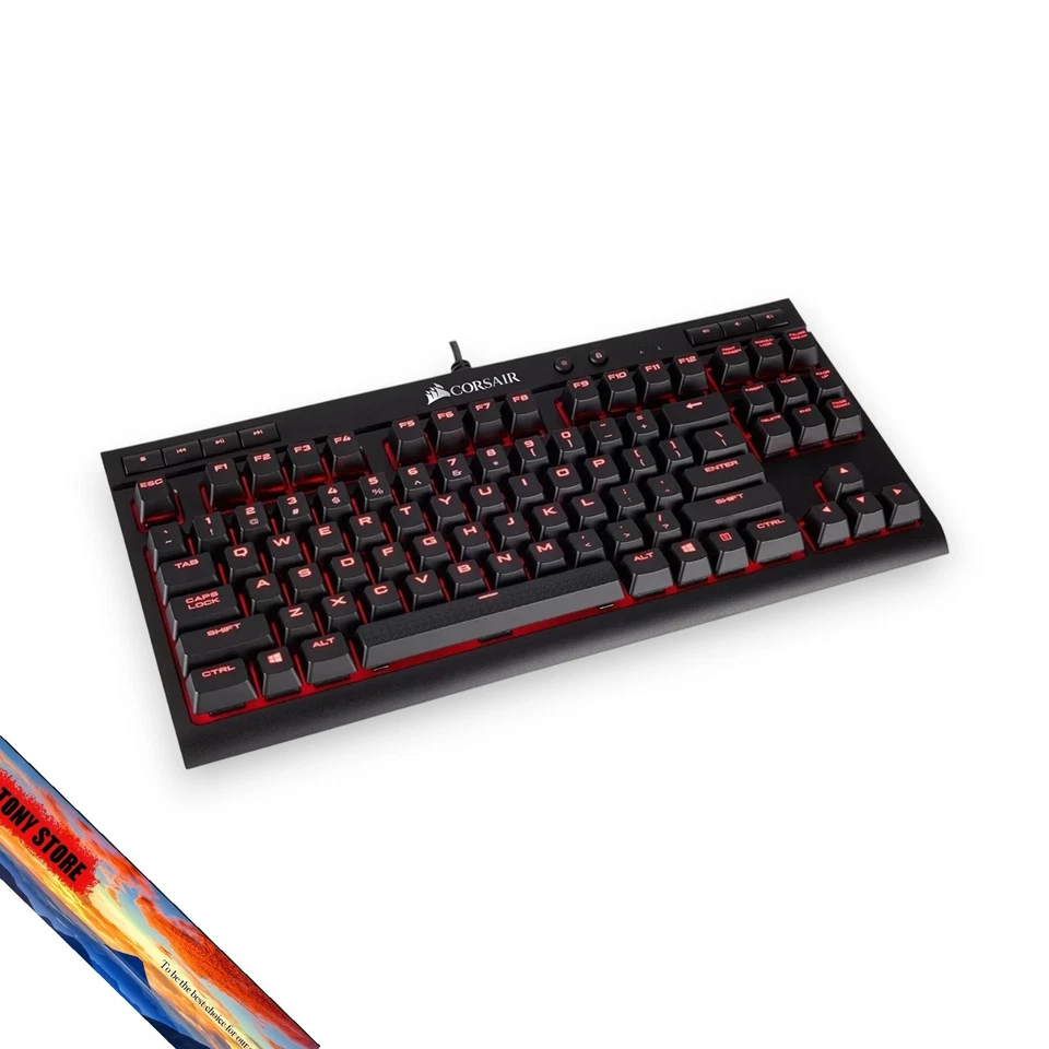 Corsair K63 USB Cherry Red Gaming Keyboard QWERTY Standard CH-9115020-JP Black - Image 4 of 4