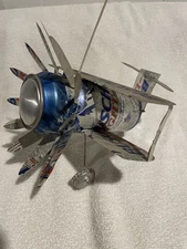 Handmade Vintage Busch Light Beer Can Bi-Plane's Hangable Decorations Mancave