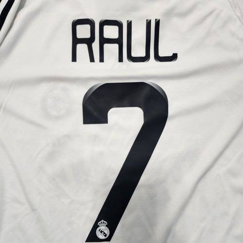 2009 Adidas Real Madrid Home Soccer Jersey Raul Gonzalez Blanco Men M Spain UCL - Picture 7 of 13