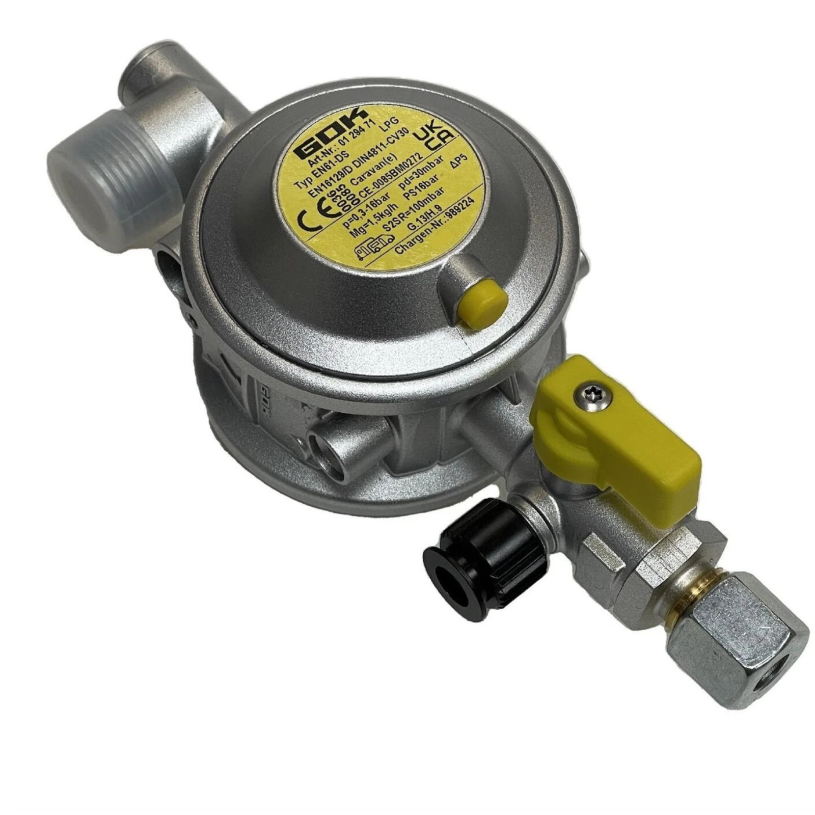 Truma GOK Gas Regulator 30mbar 8mm Bulkhead Caravan Motorhome - 0129471
