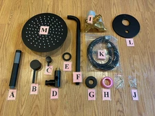 Replacement Parts for I Home Adore Rain Shower Faucet System JK-RCS81001MB (R)