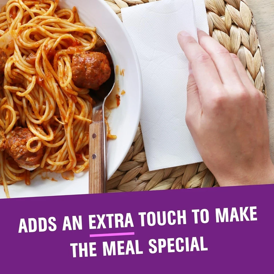 Servilletas blancas extra absorbentes duraderas - 80 unidades para uso diario y reuniones Foto 4 de 4