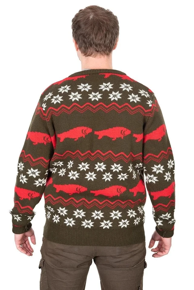 Fox 2025 Xmas Jumper Carp Fishing Christmas Knitted Sweatshirt Carpy Xmas Jumper - Image 2 of 3