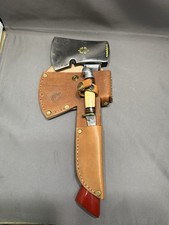 Refurbished BSA Bridgeport Belt Ax & BSA Western Belt Knife Set & Leather Sheath