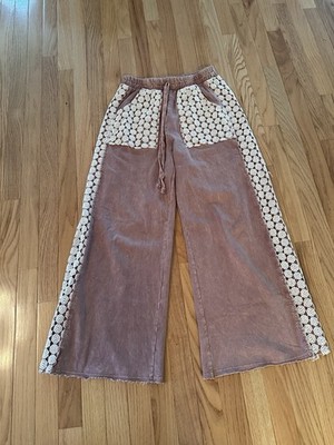 J Her Boho Boutique Lagenlook Mineral Washed Pants NWT Small