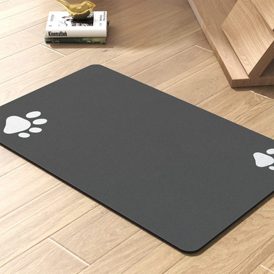 Pet Feeding Mat-Absorbent Dog Mat for Food and Water Bowl-No Stains Quick Dry Di
