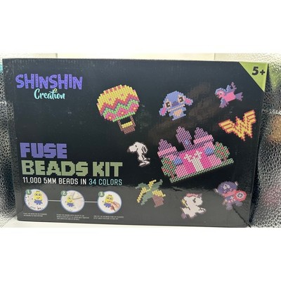 FUSE MELTY BEADS KIT OVER 11,000 5MM IN 34 SORTED COLORS FOR KDS CRAFT