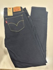 Levi's 711 Womens Mid Rise Slim Fit Blue Denim Skinny Jeans 4 Short W27 L28 NWT