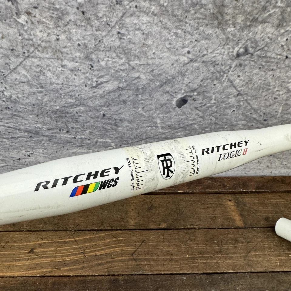 Manillar Ritchey WCS Logic II para bicicleta de carretera blanco triple tope TRX50 31,8 Foto 2 de 4