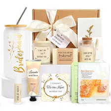 Bridesmaid Proposal Box (10PC) - 16oz Candle, Hand Cream - Wedding Gifts