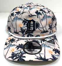 Detroit Tigers MLB NE 2026  Tropical Island Golfer Snapback Adjustable Hat~Cream
