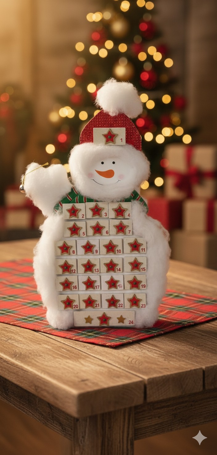 Calendrier de l'Avent Merci Père Noël chocolat traditionnel de fête