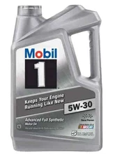 Mobil 1 124317-1 Full Synthetic Engine Oil 5W30 5 Quart Jug Sold Individually