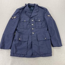 Vintage US Air Force Uniform Jacket Mens Medium Blue Sergeant Patch Military 70s