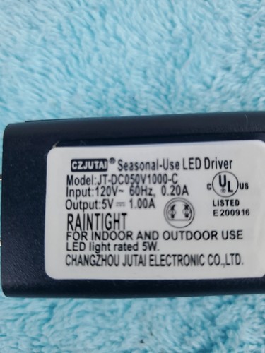 Czjutai JT-DC050V1000-C Alimentatore Classe 2 Impermeabile 5V 1.00A - Foto 3 di 12