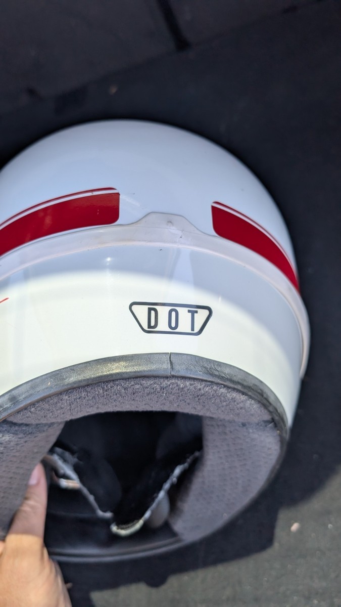 Vintage Shoei TF-280 Helmet Full Face 1990s Retro Japan White Red