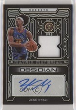 2021 Panini Obsidian Matrix Material Autos 20/99 Zeke Nnaji #MMA-ZNJ Auto 0u72