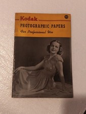 1940s Kodak Photographic Papers For Professional Use Book