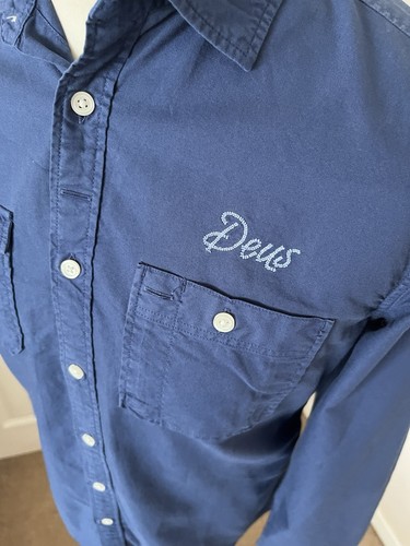 Camisa abotonada azul Deus Ex Machina Wing para hombre talla mediana - Imagen 5 de 10