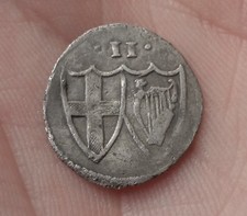1649-1660 Commonwealth Half Groat Oliver Cromwell English Civil War Silver Coin.