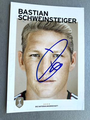 BASTIAN SCHWEINSTEIGER In-person signed DFB WM 2014-Autogrammkarte 10x15