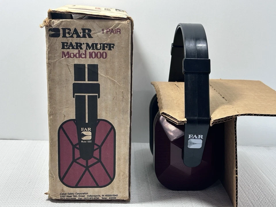 DE COLECCIÓN EAR MUFF Modelo 1000 Clasificación de Reducción de Ruido 20 EE. UU. Construcción Tiro Caza Foto 3 de 4