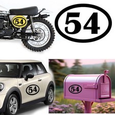 Number 54 v1 Oval, Sticker Vinyl