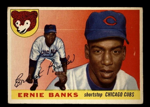 1955 Topps #28 - Ernie Banks Chicago Cubs HOF VG-EX CENTERED