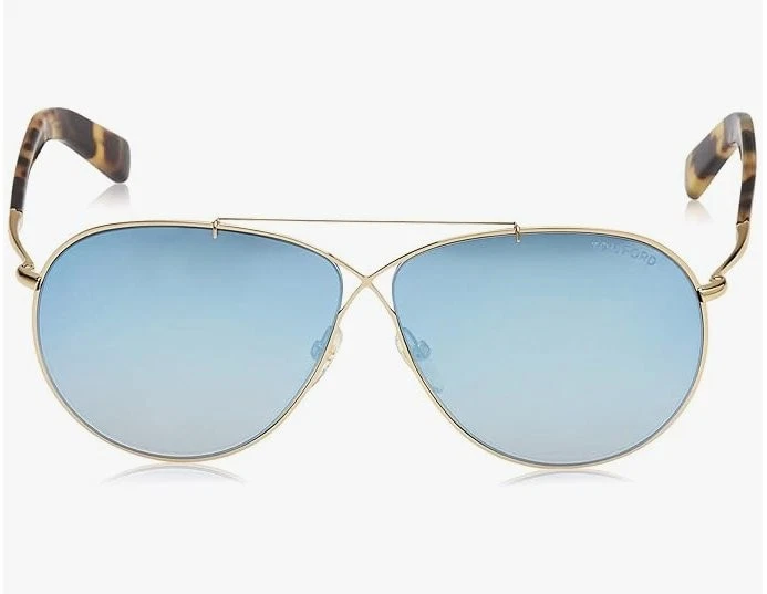 Gafas de sol Tom Ford FT0374 28X 61 mm doradas Eva Pilot espejadas lentes categoría 2... Foto 2 de 4