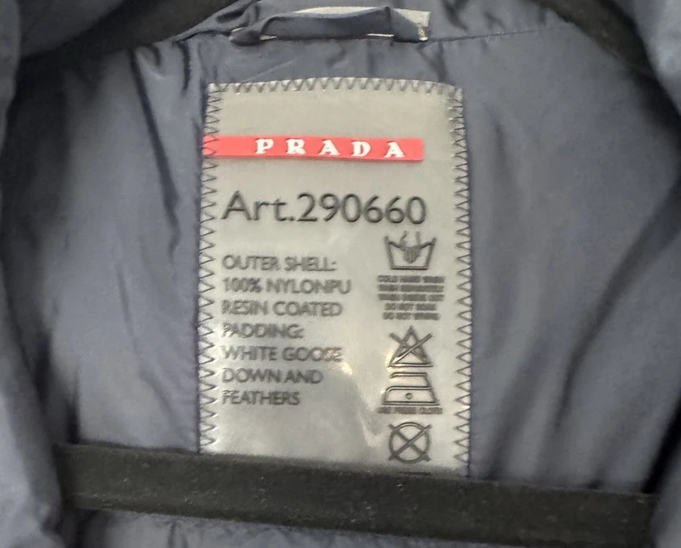 Mujer Prada Sport Azul Marino Puffer/Plumón de Ganso Talla 42 Foto 3 de 4