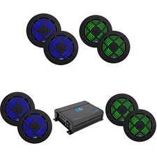 ATG Audio Marine Amplifier Plus 2 Pair 6.5" and 2 Pair 8" Black Marine Co...