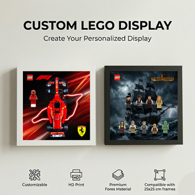Personalisierter Hintergrund für Lego Minifiguren Display Rahmen 25x25