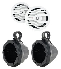 MB QUART NK2-116W 120w Marine Boat Speakers SSV Works Tower Pods w/2" Clamps