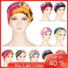Indian Women Hijab Braids Hat Chemo Cap Turban Hair Loss Bonnet Wrap Headscarf