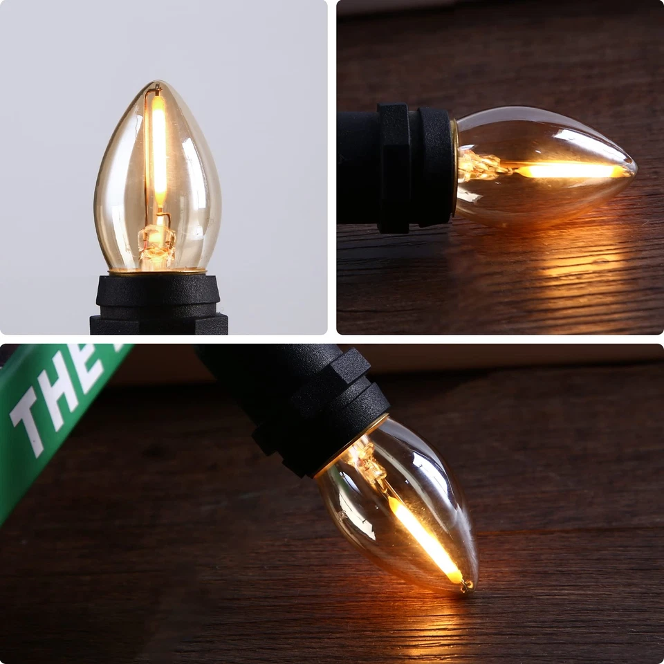 25 Pack C7 LED Light Bulb AC120V0.5W Equivalent to 4W5W7W, Warm White 2700K D... - Image 4 of 4