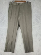 Ermenegildo Zegna Pants Mens 34 Gray Wool Dress Slacks Made Italy Classic