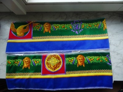 2 ATELIER  VERSACE STOFFRESTE 144x16cm 100%COTTON #IN HOCHWERTIGEM BAUMWOLLSAMT#