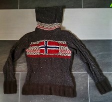 Napapijri 🇧🇻 Toller Grobstrick Rollkragenpullover Gr. M mit Logo